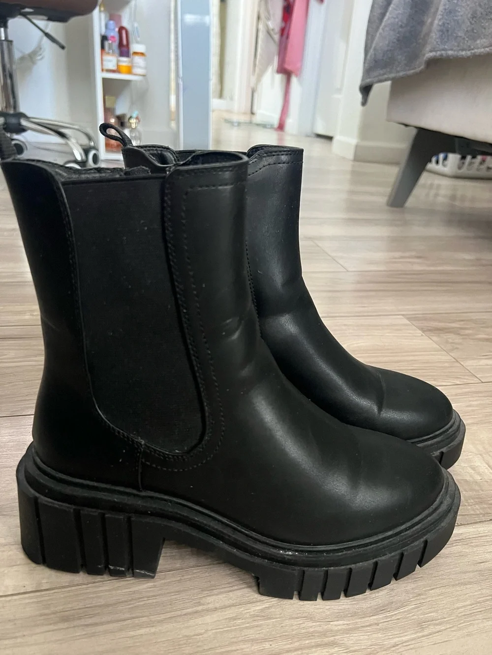 Target Black Platform Chelsea Lug Ankle Boots